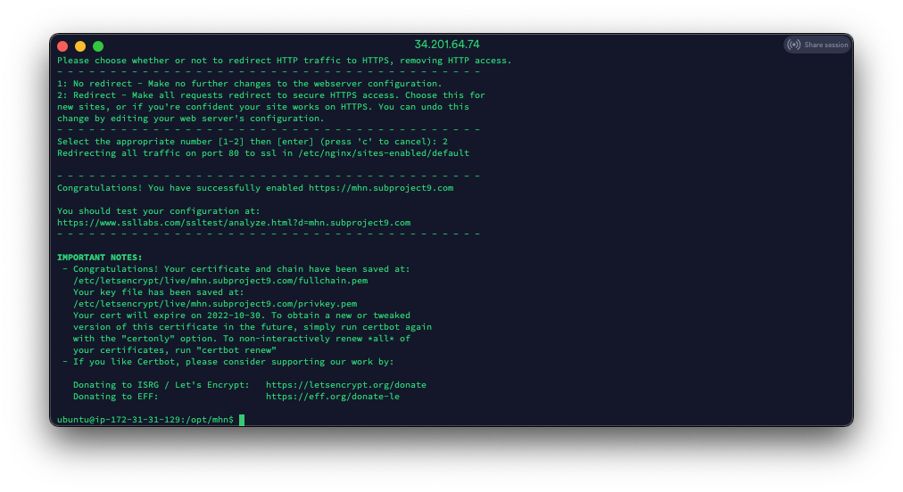 install certbot certificate