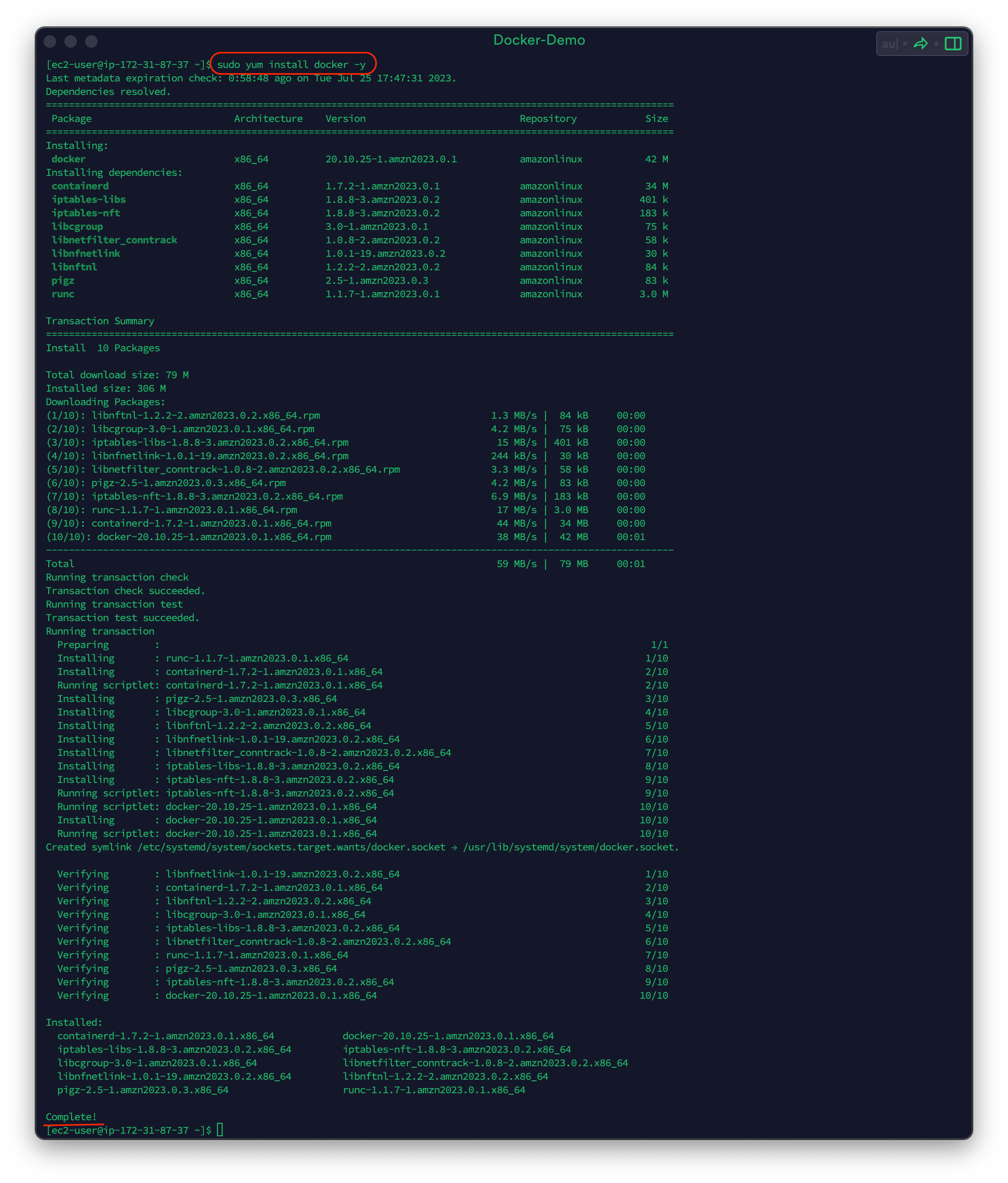 Install Docker SE on AWS