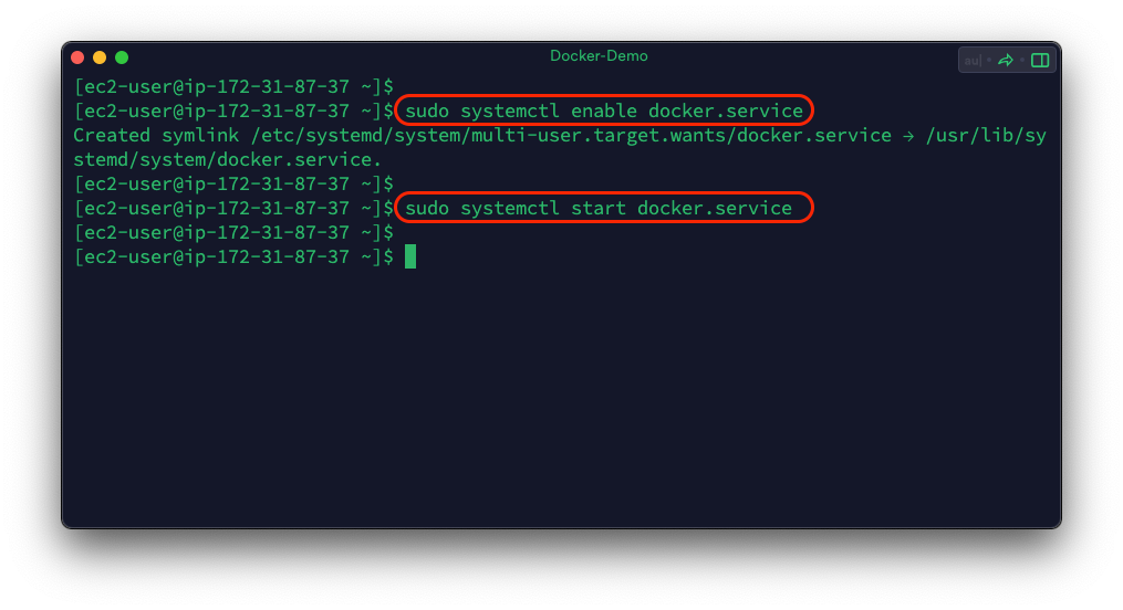 enable docker service