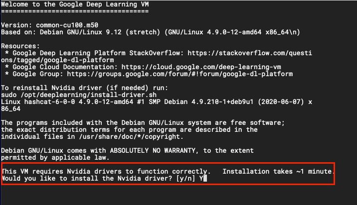 install nvidia drivers cloud instance