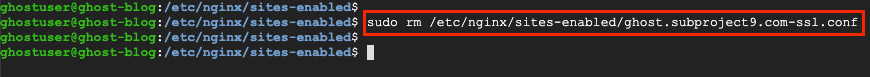 delete ssl configuration