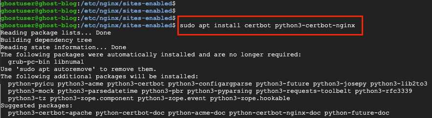 Install NGINX Certbot