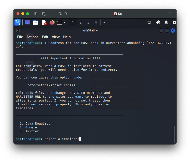 set website ip address