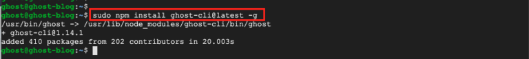Install Ghost-CLI