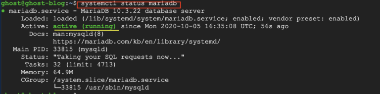 Verify MariaDB is running